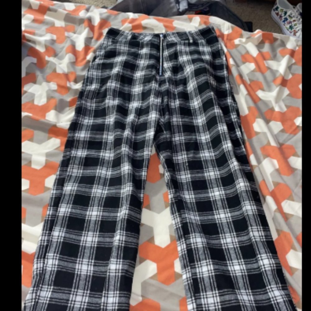 checkered soft pants